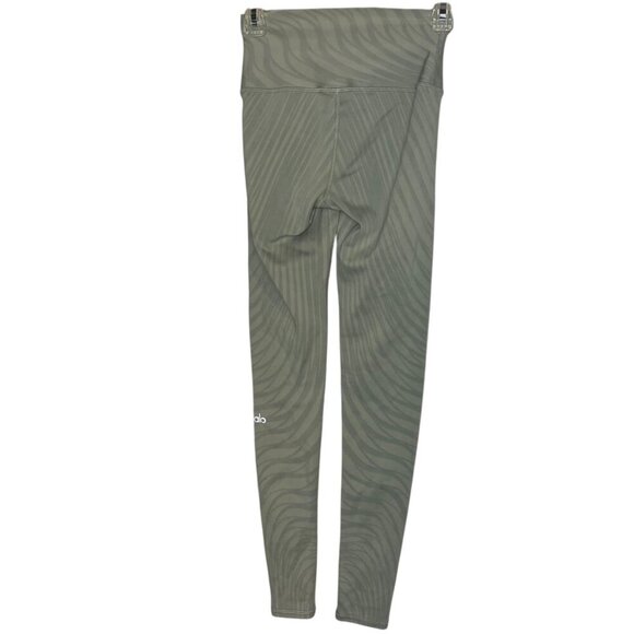 Alo Women's XS High Waist Airbrush Leggings Pistachio Waves Light Green Sporty - Picture 5 of 6